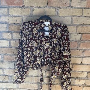 Top Shop Cropped Wrap Top